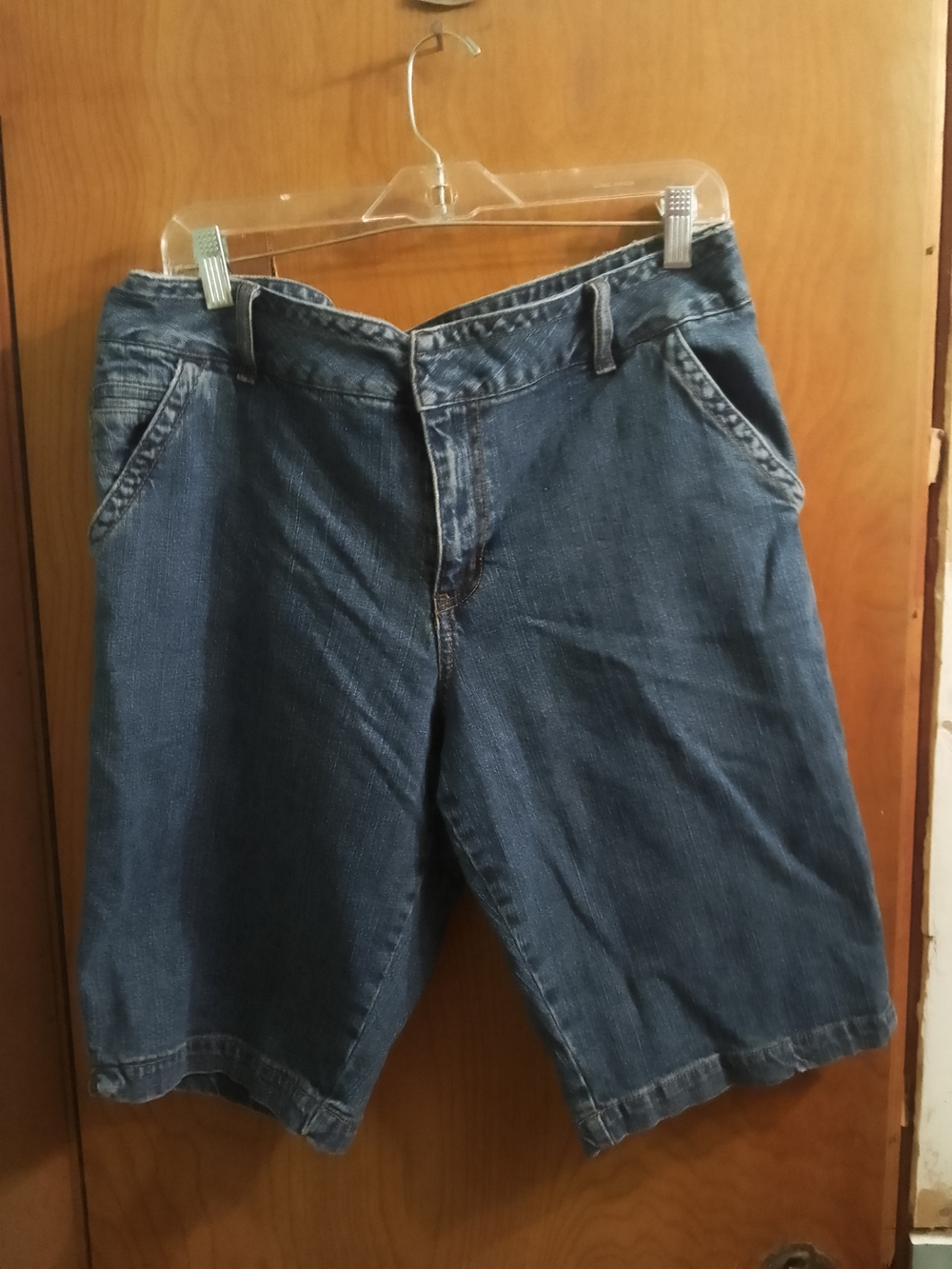 Woman's Canyon River Blues Denim Shorts in Dark Blue